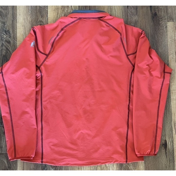 Eddie Bauer Jacket Mens‎ Large First Ascent Orange Pockets Full Zip Outdoor EUC - Picture 2 of 12